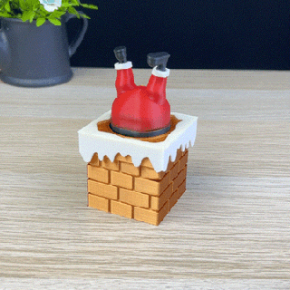 atascado grasa Papa Noel caracteres 3d print model - Mito3D