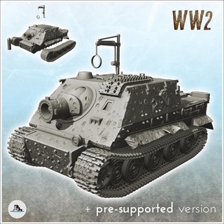 sturmtiger 38 cm rw61 ww2 Deutsche Flammen Krieg Bolzen Aktion gepanzert Autos Panzer 3d print model - Mito3D