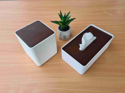 stylish tissue storage + bin Home Decor 3d print model - Mito3D