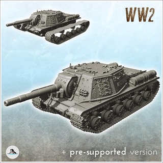 su 152 Panzer Russland ussr ww2 Flammen Krieg Bolzen Aktion gepanzert Autos 3d print model - Mito3D