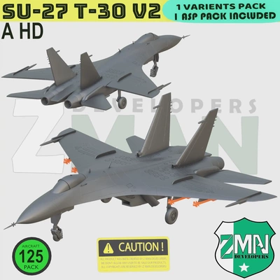 su 27 t10 3 flanker aspic style 3d modèles télécharger créalité nuage 3d print model - Mito3D