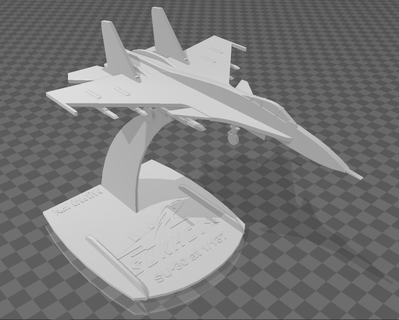 30 flanker modello kit aerei guerra 3d print model - Mito3D