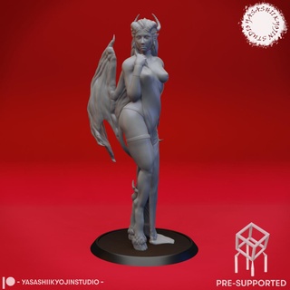 succubus - tabletop miniature pre-supported 3d models download creality cloud characters 3d print model - Mito3D