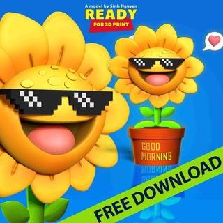 sunflower Fictional Characters 3d print model - Mito3D