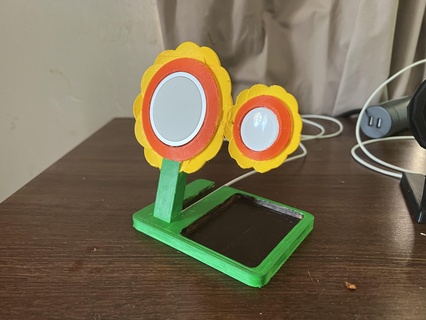 sunflower magsafe iphone apple watch phone stand Gadgets & Electronics 3d print model - Mito3D