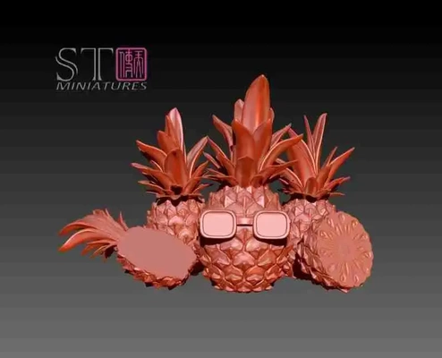 soleggiato ananas 3d modelli scarica creality nube 3d print model - Mito3D