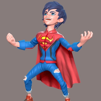 super boy fan art 3d models download creality cloud 3d print model - Mito3D