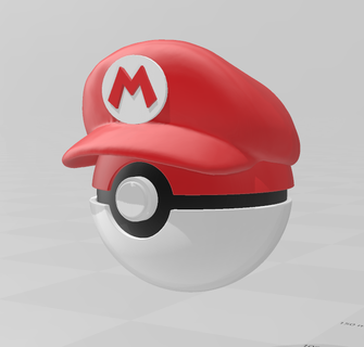 Super Mario Pokeball fiktiv Zeichen 3d print model - Mito3D