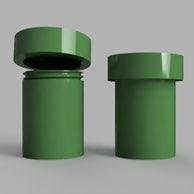 super Mario ordito tubo contenitore domestico 3d print model - Mito3D