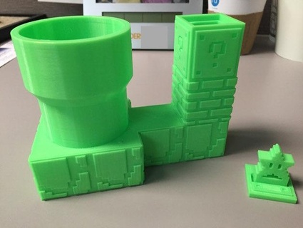 Super Mario Bewässerung Pflanzer Zuhause Haus Dekor 3d print model - Mito3D