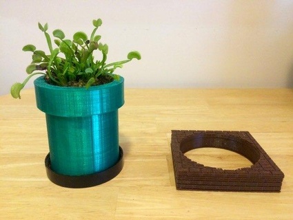 super mario wrap tube planter Workshop & Tools 3d print model - Mito3D