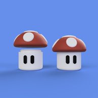 super mushroom container Household 3D print model - Mito3D