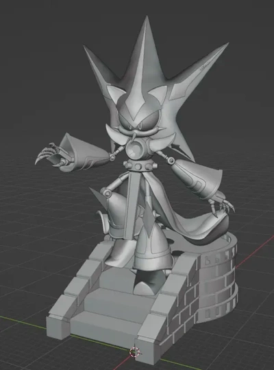 súper neo metal sonic 3d modelos descargar crealidad nube 3d print model - Mito3D