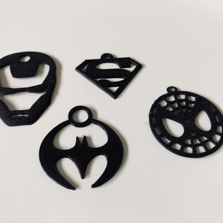 superheroes keychains Jewellery 3d print model - Mito3D