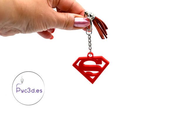 superman porte clés 3d modèles télécharger créalité nuage personnages 3d print model - Mito3D