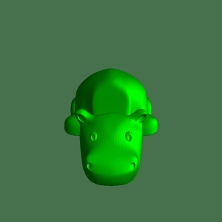 suporte cel hipopótamo mamífero 3d print model - Mito3D