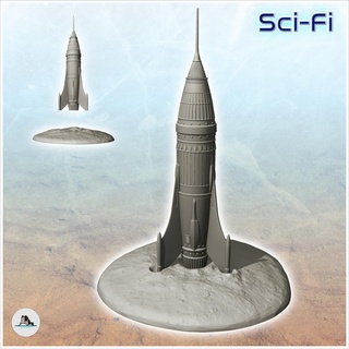 liefern Rakete Turm Terrain scifi Wissenschaft Fiktion sf 3d print model - Mito3D