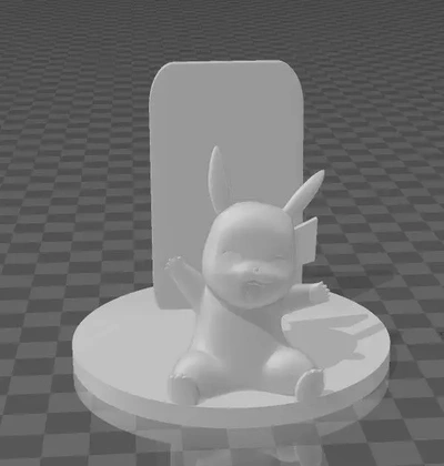 suporte t l phone pikachu 3d modelos baixar crialidade nuvem 3d print model - Mito3D