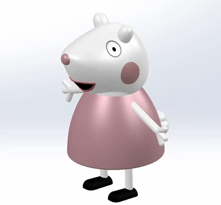 suzy ovelha peppa amigo 3d modelos baixar crialidade nuvem 3d print model - Mito3D