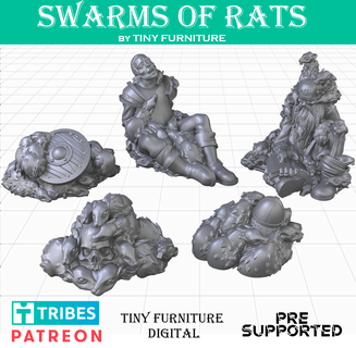 sciami ratti raccolto guerra tavola gioco 3d print model - Mito3D