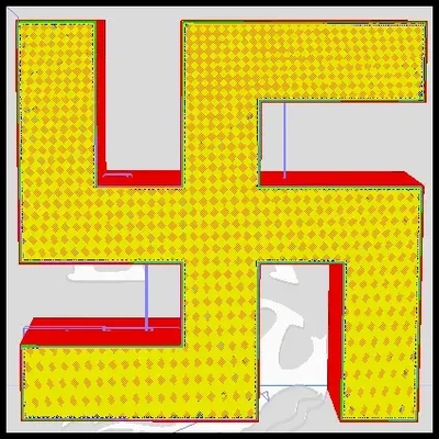 croix gammée centre couler v3 3d modèles télécharger créalité nuage 3d print model - Mito3D