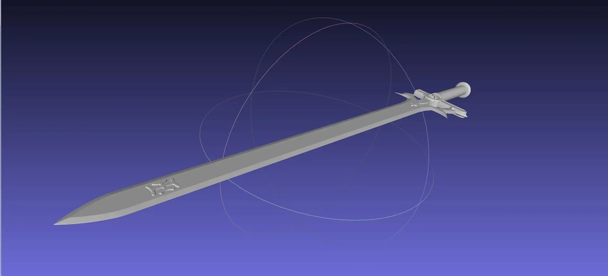 sword art online elucidator printable assembly 3d models download creality cloud 3d print model - Mito3D
