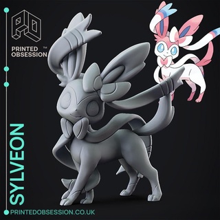 Sylveon Pokemon fan arte personaggi 3d print model - Mito3D