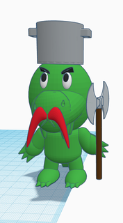 t rex esconder jarra maconheiro personagens 3d print model - Mito3D
