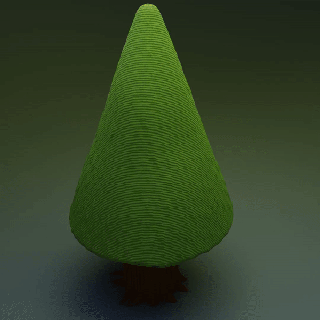tabletop pine tree Trees 3d print model - Mito3D