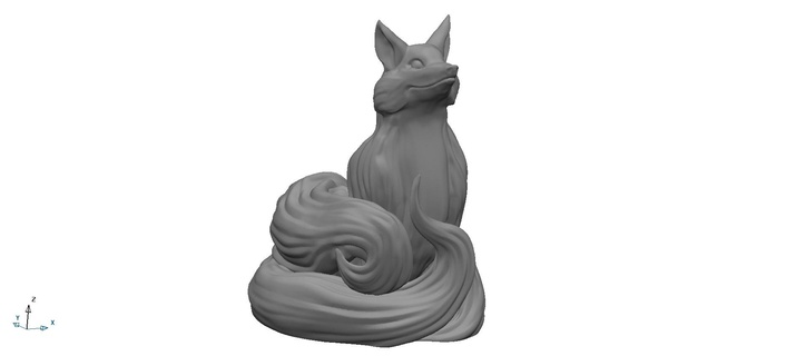 tailed fox Reptilian 3d print model - Mito3D