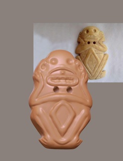 Taino kurbağa kolye heykeller kültürel kalıntılar 3d print model - Mito3D
