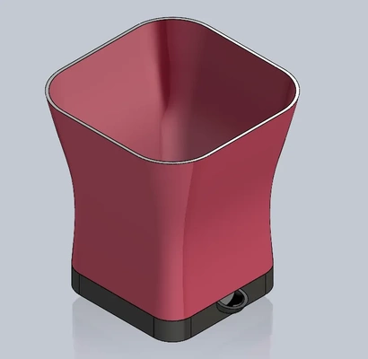 tall flower pot planter - saucer drain 3d models download creality cloud 3d print model - Mito3D
