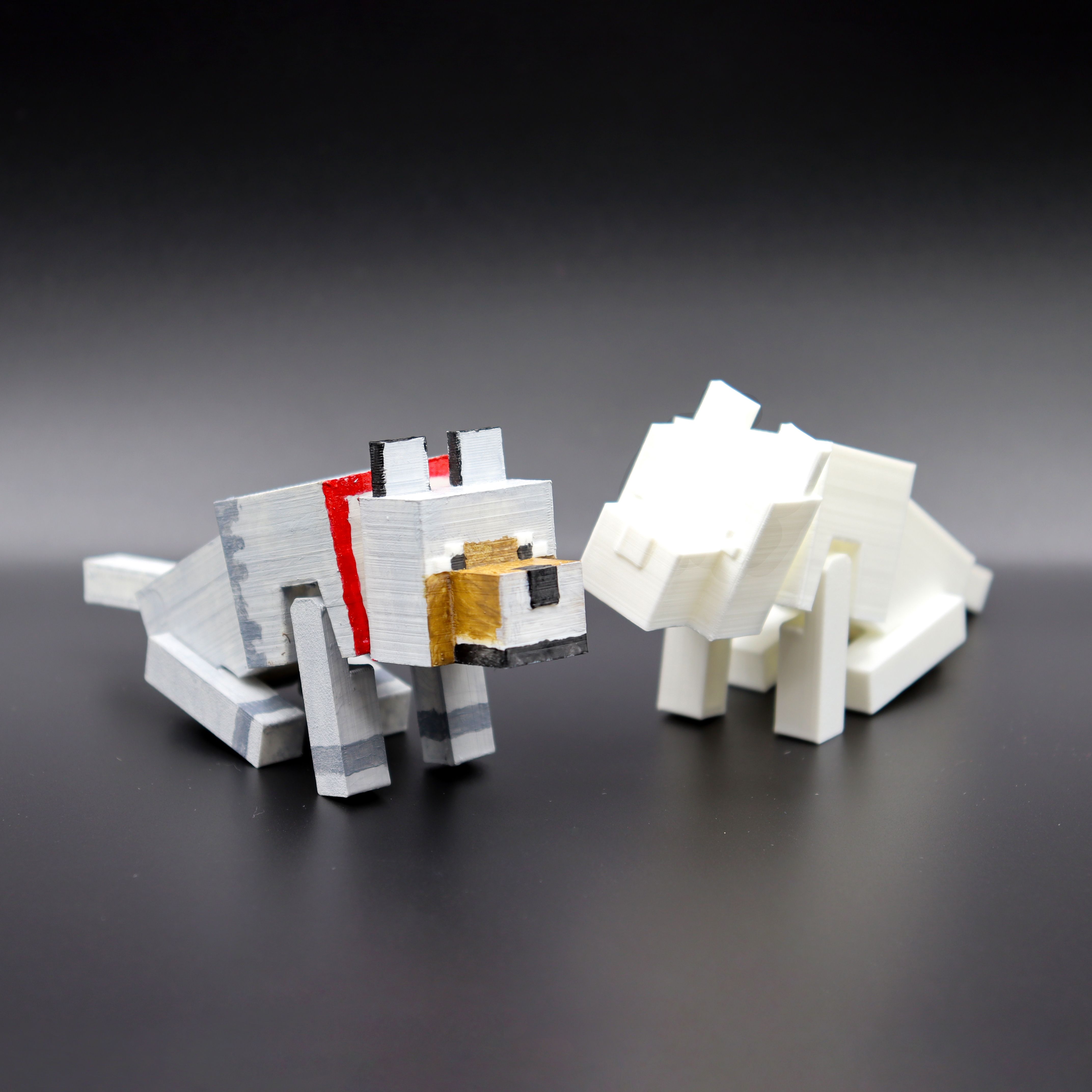 domesticado lobo articulado 3d modelos baixar crialidade nuvem brinquedos jogos 3D print model - Mito3D