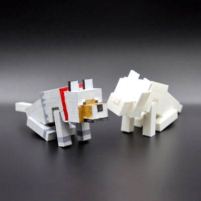 apprivoisé loup articulé 3d modèles télécharger créalité nuage jouets jeux 3d print model - Mito3D