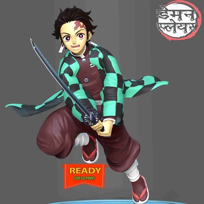 tanjiro kamado - demon slayer 3d models download creality cloud 3d print model - Mito3D