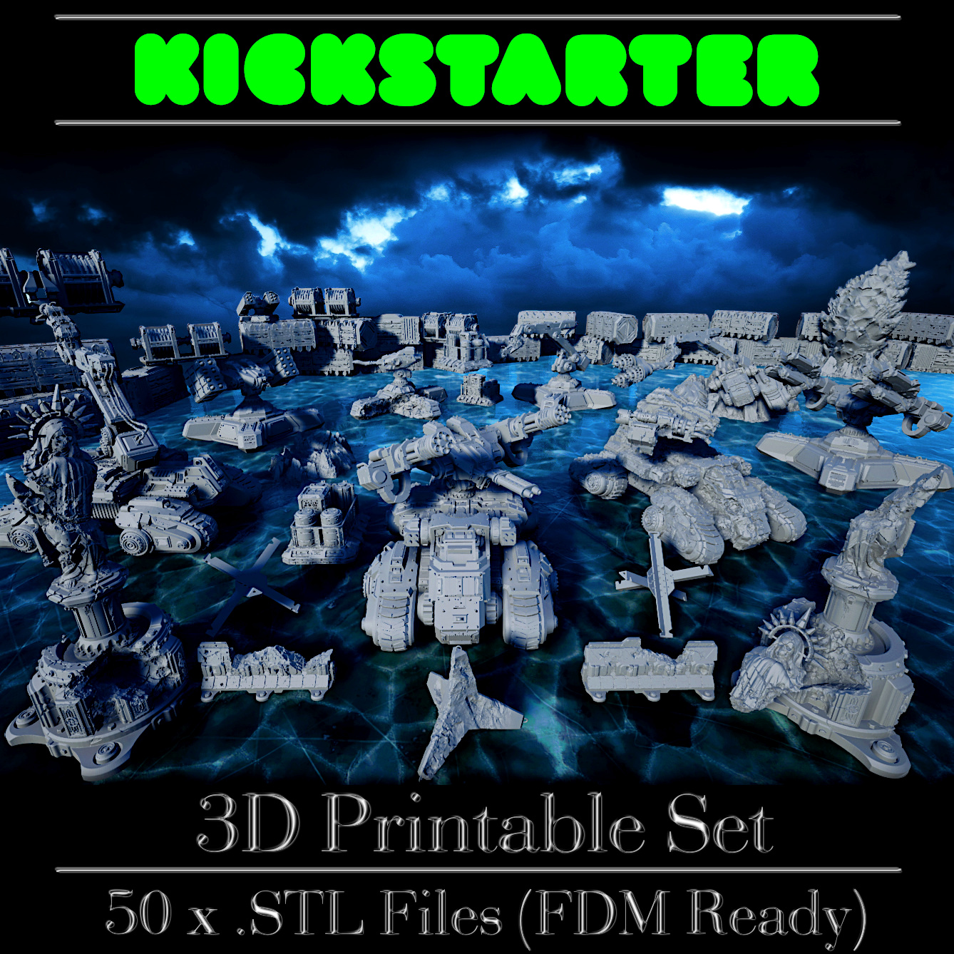 Panzer Türme frei Stichprobe Kickstarter Fahrzeuge 3D print model - Mito3D