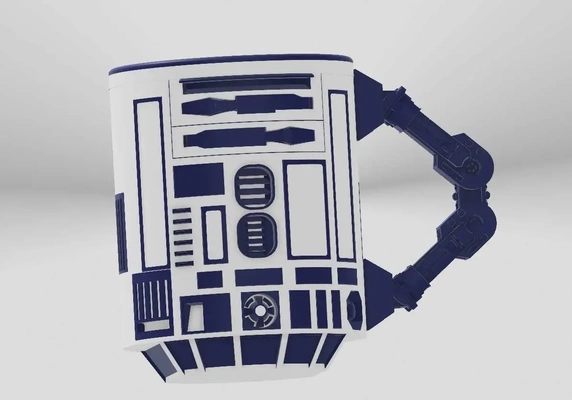 taza r2d2 3d modelle download realität wolke 3d print model - Mito3D