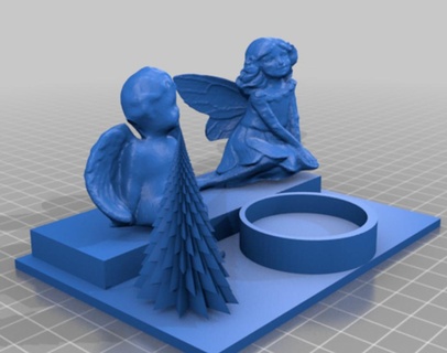 chá luz anjo casa decoração 3d print model - Mito3D