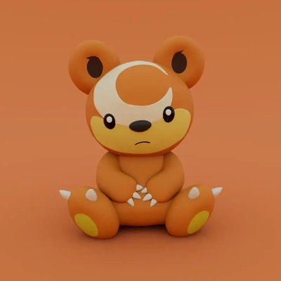 teddiursa - pokemon 3d models download creality cloud 3d print model - Mito3D