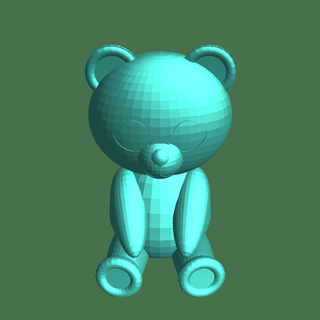 teddy bear 3d models download creality cloud Mammal 3d print model - Mito3D