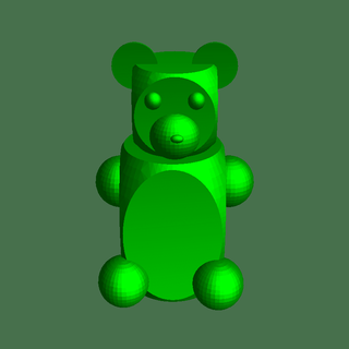teddy bear pencil topper Animals 3d print model - Mito3D