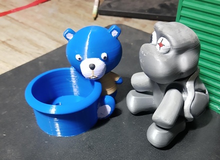 teddy bear planter - pot maceta oso Others 3d print model - Mito3D