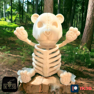 Urso pelúcia esqueleto decoração apoia 3d modelos baixar crialidade nuvem casa 3d print model - Mito3D