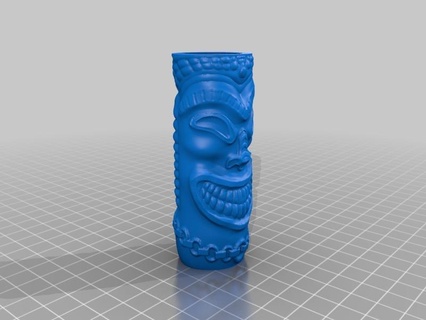 dientes tiki tirador vaso 3d print model - Mito3D