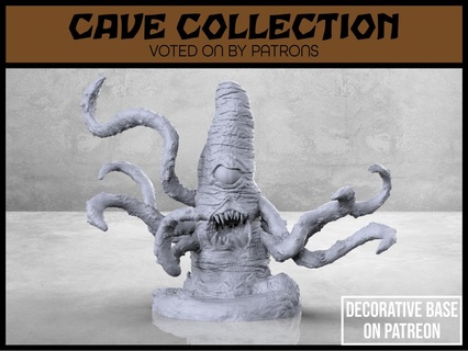 tentacle rock monster - tabletop miniature 3d models download creality cloud characters 3d print model - Mito3D