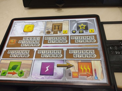 terraformazione Marte giocatore risorsa tracker vassoio sovrapposizione tavola gioco 3d print model - Mito3D