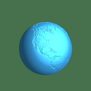 terre planeta luminária 3d print model - Mito3D