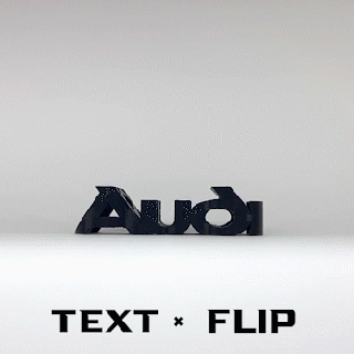 Text Flip audi Fahrzeug Teile 3d print model - Mito3D
