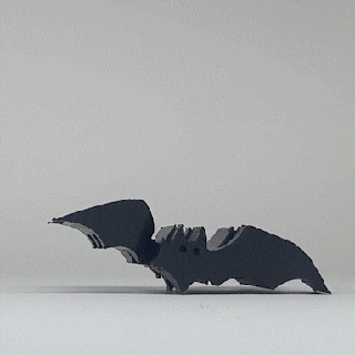 text flip - bat Mammal 3d print model - Mito3D
