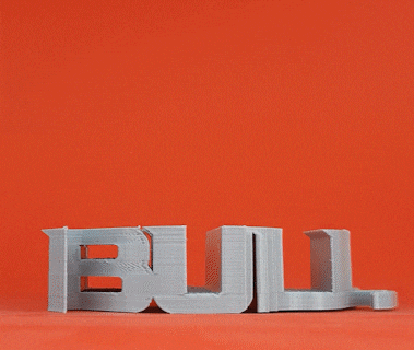 text flip - bull Animals 3d print model - Mito3D